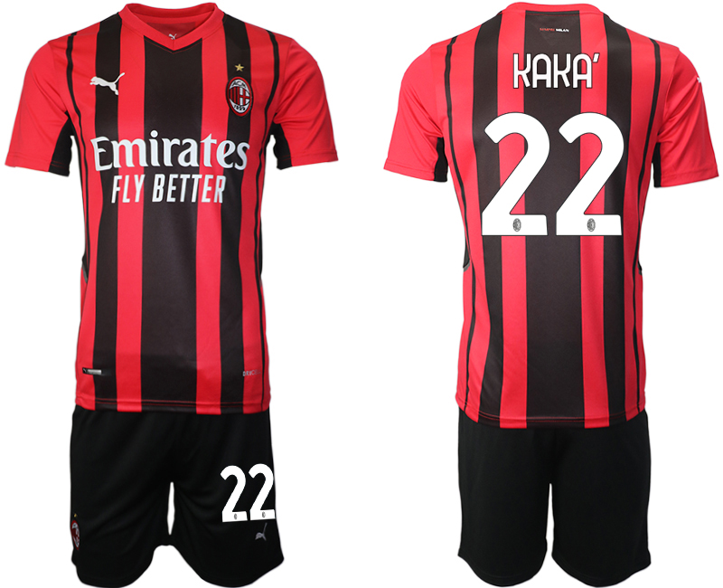 Men 2021-2022 Club AC Milan home red #22 Soccer Jerseys